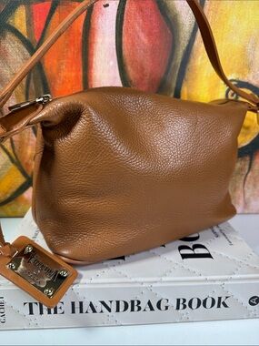 Valentina Italia Brown Leather Shoulder Bag